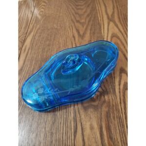 Vintage Cambridge Glass Vanity Tray with Cover - Floral Design